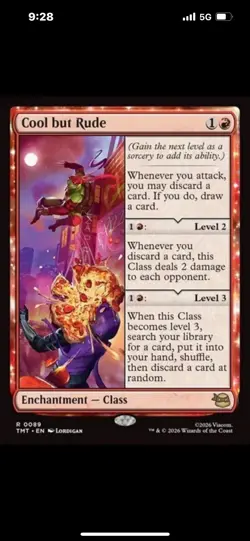 1x Cool but Rude NM Eng MTG - MTG TMNT - Image 1