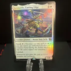 Leonardo, Cutting Edge - Foil R MTG Teenage Mutant Ninja Turtles M/NM, Englis - Image 1