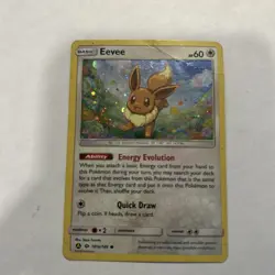 2018 Pokemon Eevee 101a/149 Sun & Moon Cosmos Holo Rare - Image 1