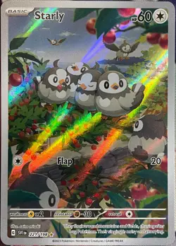 Starly Illustration Rare Holo - 221/198 - Scarlet & Violet Base Pokemon 2023 - Image 1