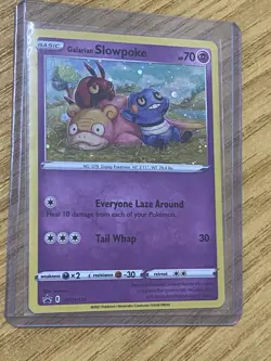 Galarian Slowpoke Cosmo Holo Pokemon Black Star Promo SWSH126 Light Play - Image 5