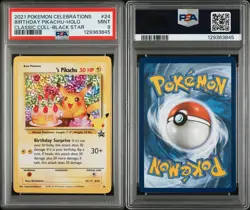2021 Pokemon Celebrations Birthday Pikachu Holo Psa 9 Mint #24 Englisch - Image 1