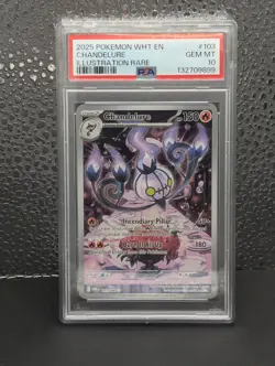 Pokemon TCG Chandelure Illustration Rare - White Flare 103/086 - PSA 10 - Image 1