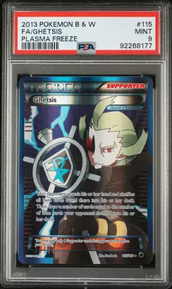 2013 Pokemon Black & White Plasma Freeze Ghetsis 115 PSA Mint 9 - Image 1