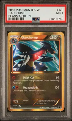 2013 Pokemon Black & White Plasma Freeze Garchomp Plasma Freeze 120 PSA Mint 9 - Image 1
