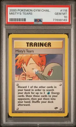 2000 Pokemon Gym Challenge Misty's Tears 118 PSA Gem Mt 10 - Image 1