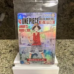 One Piece Monkey.D.Luffy US Voyage College Basketball SEALED - Image 1