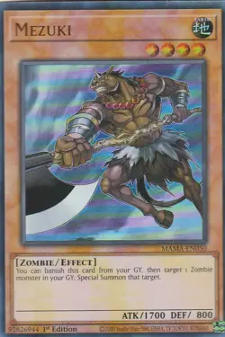 YUGIOH HOLO CARD MEZUKI MAMA-EN050 1ST EDITION - Image 1