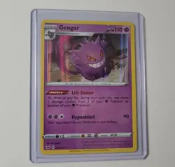 Gengar 085/202 Holo Sword and Shield Base Set 2020 Rare Near Mint Pokemon Card - Image 1