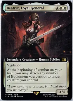 Beatrix, Loyal General (Extended Art) Foil R FIN 426 NM - Image 1