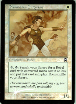 MTG Ramosian Sergeant Mercadian Masques 39/350 Regular Common FOIL, Never Played - Image 2