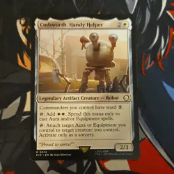 Magic: The Gathering Codsworth Handy Helper Fallout Legendary Artifact Rare Whi… - Image 1