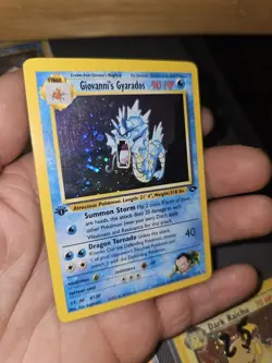 Pokemon TCG Giovannis Gyarados Gym Challenge 5/132 Holo 1st Edition Rare Damaged - Image 1