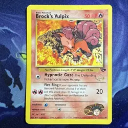Pokemon TCG Brock’s Vulpix 37/132 Gold W Stamp Gym Challenge - Image 1