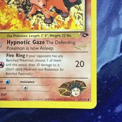 Pokemon TCG Brock’s Vulpix 37/132 Gold W Stamp Gym Challenge - Image 4