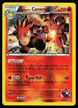 Team Magma's Camerupt 2/34 Rare Reverse Holo Double Crisis Pokemon Card - Image 1