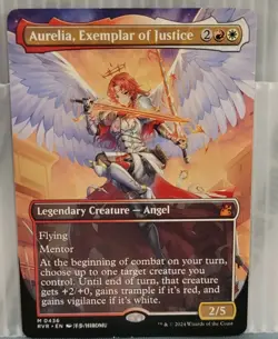 Mtg AURELIA, EXEMPLAR OF JUSTICE ANIME BORDERLESS NM RVR 0436 -Argo- - Image 1