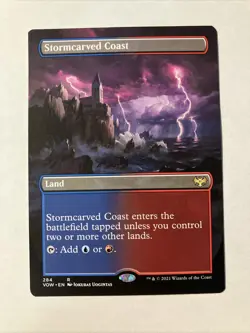 1x Stormcarved Coast Borderless Crimson Vow MTG Magic the Gathering NM - Image 1