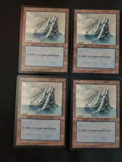 10 Basic Land #334 Island Ice Age Mixed Condition Magic The Gathering MTG - Image 2