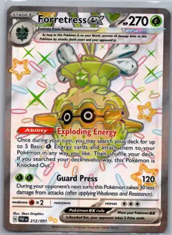 Forretress ex 212/091 - Pokemon TCG SV: Paldean Fates - Shiny Ultra Rare (NM) - Image 1