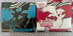 Pokemon TCG Black Bolt and White Flare Elite Trainer Box ETB Pair - Image 1