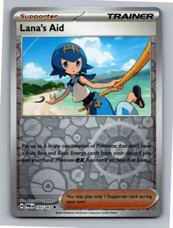 LANA'S AID 155/167 UNCOMMON TWILIGHT MASQUERADE POKEMON REVERSE HOLO NM - Image 1