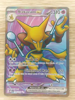 Pokemon TCG Alakazam EX 188/165 Ultra Rare Holo Scarlet & Violet 151 - Image 1
