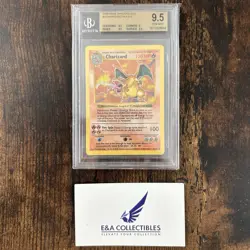1999 Pokemon Shadowless Base Set Charizard Holo Beckett BGS 9.5 4/102 - Image 2