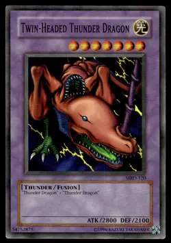Yu-Gi-Oh TCG Metal Raiders #MRD-120 Twin-Headed Thunder Dragon Super Rare NM - Image 1