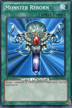 YU-GI-OH MONSTER REBORN 1ST ED MOSAIC RARE MINT BP02-EN128 - Image 1