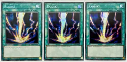 3 x TN19-EN010 Raigeki - Secret Rare Ltd. Edition LP/NM YuGiOh - Image 1