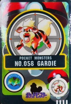 Pokemon Card Growlithe 058 Bandai Carddass Sealdass 1997 Japanese F7208 - Image 1