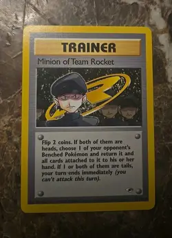113/132 Minion Of Team Rocket Gym Heros Vinatge Pokemon Card 🌟 MP - Image 1