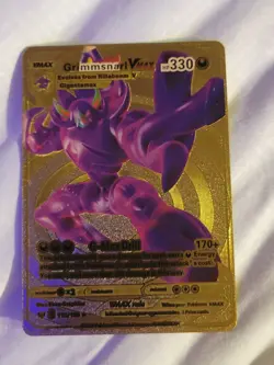 Pokemon Grimmsnarl VMAX Gold Foil Fan Art Card HP 330 Gigantamax 115/189 - Image 2