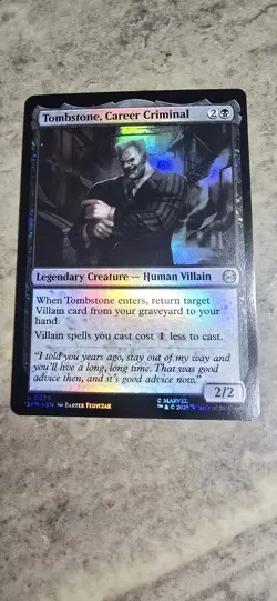 Tombstone, Career Criminal Marvel's Spider-Man Foil Legendary Creature MTG NM - Image 1