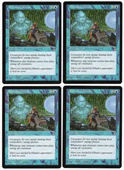 Intruder Alarm x4 4x 1998 Stronghold PLAYSET Blue Rare Enchantment MTG NM AZ1 - Image 1