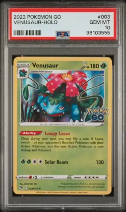 2022 POKEMON GO #3 VENUSAUR HOLO PSA 10 - Image 1