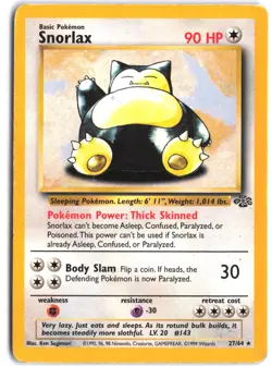 Snorlax 27/64 Rare Jungle Pokemon - Image 1