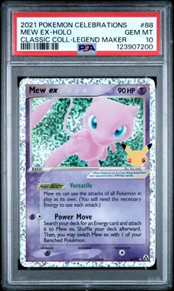 Mew Ex Holo 88 2021 Pokemon Celebrations Classic Collection PSA 10 - Image 1
