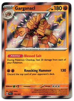 Garganacl 178/091 - Paldean Fates Shiny Rare Pokemon TCG - LP Card - Image 1