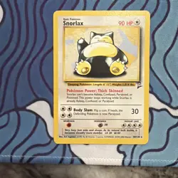 Pokemon TCG Snorlax Card 30/130 Base Set 2 Vintage Non-Holo Rare MP - Image 1