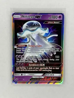 Pokemon TCG Nihilego GX 49/111 Ultra Rare Full Art Holo Card Crimson Invasion NM - Image 1
