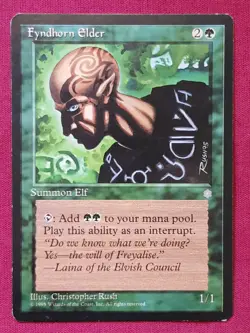 Magic The Gathering ICE AGE FYNDHORN ELDER green card MTG - Image 1