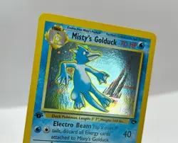 Pokemon Card 12/132 Misty's Golduck 1st Edition Holo Gym WOTC Vintage NM/LP+ - Image 5