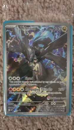 Pokemon Center Stamp - N's Zekrom 031 Pokemon Me: Ascended Heroes Promo - SEALED - Image 1