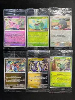 BEST BUY Stamp Sealed Pokemon Promo 6x Lot - Bulbasaur Espeon Lechonk Miraidon - Image 1