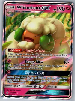 Whimsicott GX 140/214 SM - Unbroken Bonds - Pokemon Card - NM - Image 1