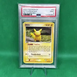 2005 Pokemon EX Delta Species Ditto #63 (Pikachu) 63/113 PSA 9 MINT - Image 1