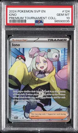 2024 POKEMON SVP EN-SV BLACK STAR PROMO IONO PREM TOURNAMENT COLL IONO PSA 10 - Image 1