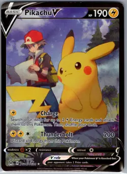 Pikachu V TG16/TG30 SWSH11: Lost Origin Trainer Gallery - Pokemon Card - NM - Image 1